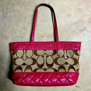 COACH PURSE PINK & GOLD